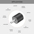 uxcell M6 Thread Rubber Mounts, Vibration Isolators, Cylindrical Shock Absorber with Studs, 20mm x 20mm, 4pcs