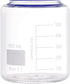 2 Pack 500ml Borosilicate Glass Wide Mouth Graduated Round Reagent Media Storage Lab Bottles with GL80 Blue Screw Cap