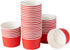 5-Ounce 50 Frozen Coppetta Dessert Cups, Disposable Ice Cream Cups - Lids Sold Separately, Sturdy, Red Paper Yogurt