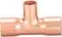 uxcell Copper Reducing Tee 3/8-inch X 1/4-inch X 3/8-inch Pressure Pipe Fitting Connector for Plumbing Supply 3pcs