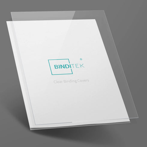 Binditek 50 Pack 8 Mil Clear PVC Binding Presentation Covers, Oversized Report Cover for Binding, Unpunched