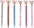 STOBOK Creative Ballpoint Pens, Diamond Butterfly Roller Ball Pens for School Office, Pack of 6