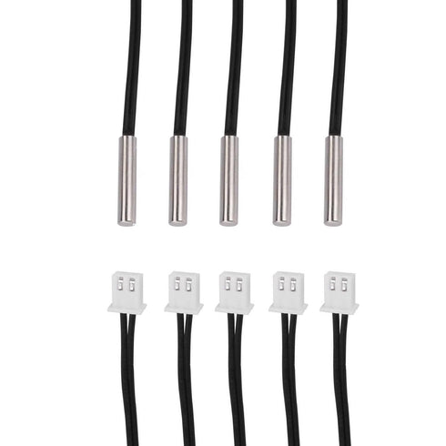 Lmuwecno 10K B3435 2 XH2.54 NTC Thermistor Temperature Sensor Probe, Waterproof Temp Sensor with Stainless Steel