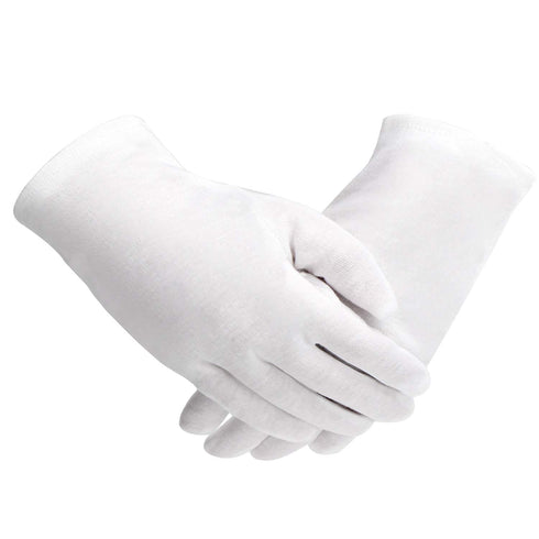 10 Pairs Archival Photo Gloves, White Work Gloves for Handling Art and Photography