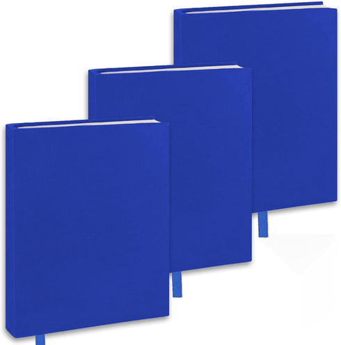 KICNIC Blue Book Covers 3 Pack, 6"x9" Stretchable Protective Covers for Most Hardcover Books, Washable