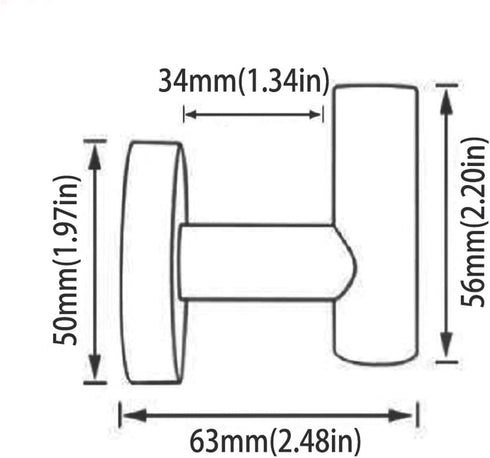 White Towel Hooks, Coat Hook for Bath and Kitchen, SUS 304 Stainless Steel Wall Hook, 2 Count