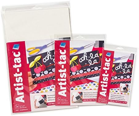 Grafix Artist-Tac Dry Transfer Adhesive Dots, 8.5"x11" Sheet, Pack of 25 Sheets for Arts and Papercrafts