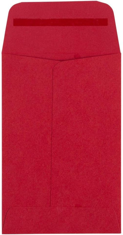 LUXPaper #4 Coin Envelopes | Ruby Red | Peel & Press | 3'' x 4 1/2'' | 80lb. Text | 50 Qty