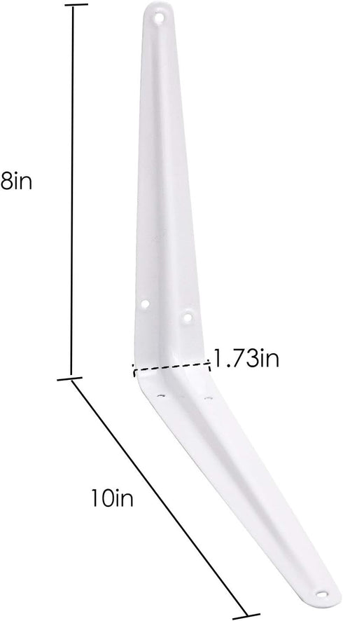24 Packs 10 8 Inch KINJOEK x White Shelf Brackets, Heavy Duty Metal Wall Corner Angle Shelving Shelf Brackets