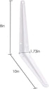 24 Packs 10 8 Inch KINJOEK x White Shelf Brackets, Heavy Duty Metal Wall Corner Angle Shelving Shelf Brackets