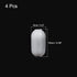MECCANIXITY Magnetic Stirrer Mixer Stir Bar Rod 10mm(0.39") Cylinder Shape PTFE Coating Magnet White for Laboratory Pack of 4