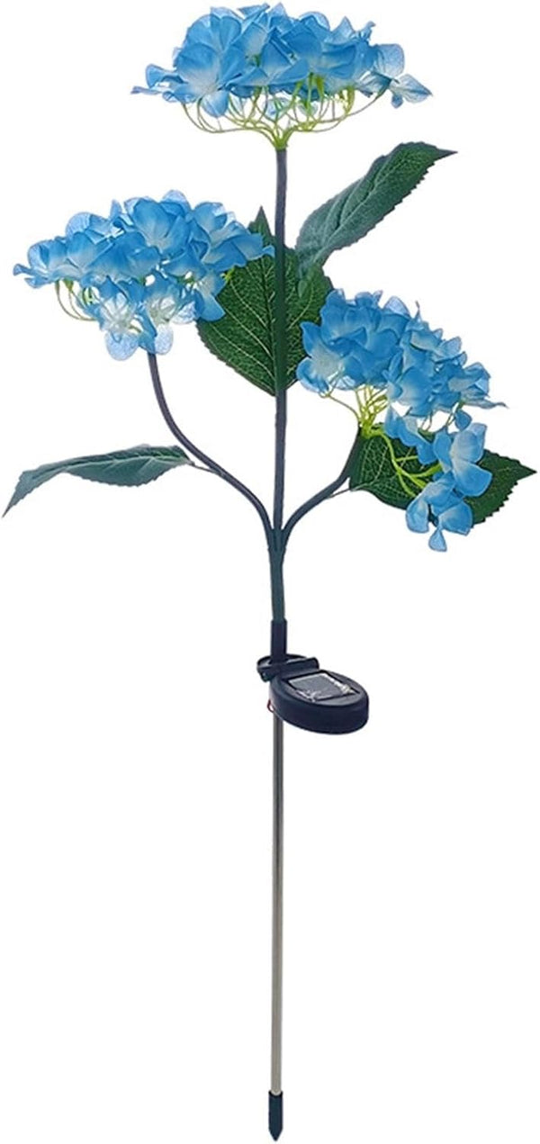 Generic Ip55 Solar Stake Lights Waterproof, Solar Lights Outdoor with Three Blue Flowers, Solars Garden Light Outdoor