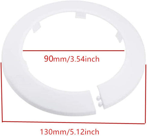 Wall Flange Cover Collars – 4 Pieces Plastic Radiator Pipe Collars for Water Pipe Drain Line Decoration