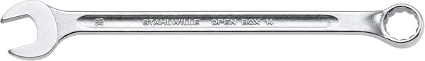 Stahlwille 40101717 Combination Wrench, Open-Box, Long, Size 17mm, 10 Degrees Ring End Angle, Chrome Alloy Steel,