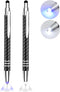 Pen with Light, 3-in-1 Lighted Tip Pen with Capacitive Stylus, LED Light + Ballpoint Pen + Stylus, 2 Pieces (White