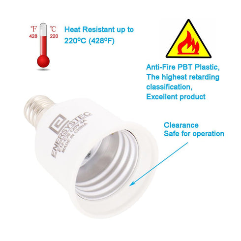 (4 Pack) E12 E26 E12 A19 Bulb E26, Candelabra Screw Base to Light Socket Adapter, Light Adapter, Converter Chandelier