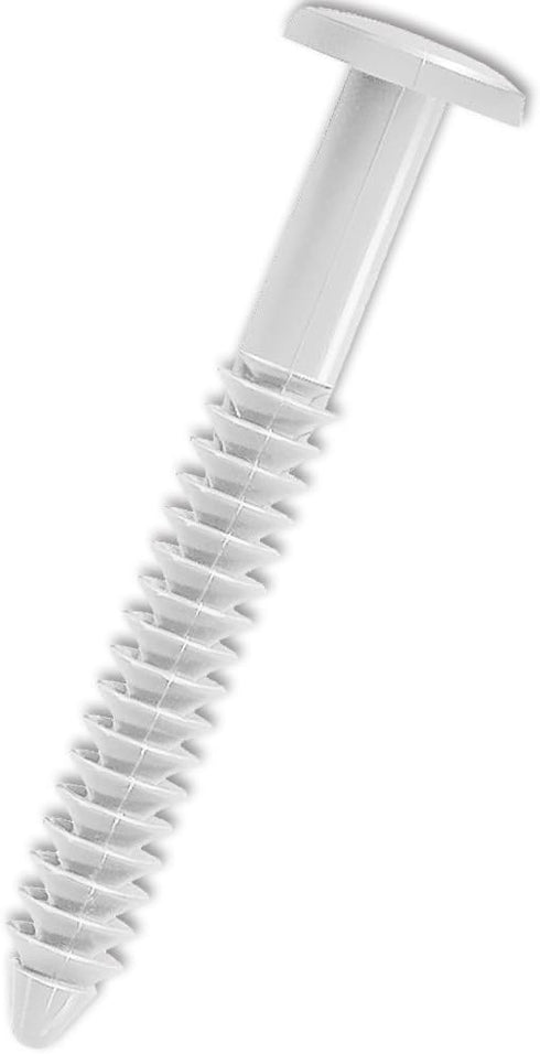 Exterior Solutions Vinyl Shutter Fastener Spike Loks for Installing Decorative Exterior Vinyl Shutters (White)