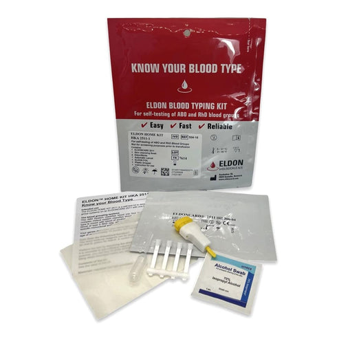 Eldoncard INC Rapid Blood Type Test - 2 Complete Kits with Safety Lancet and Micropipette