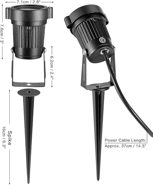2-in-1 Pool(2 Pack) OurLeeme Lawn Flood Light Stake, Waterproof Outdoor Remote controlle Landscape Lighting Spotlight