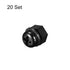 uxcell Nylon Screw Nut Washer Assortment Kit, M6x8mm Round Head Machine Screw Bolt Nuts Flat Washers Black 20 Set