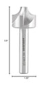 Accusize Industrial Tools 3/8'', H.S.S. Corner Rounding End Mills, 1/2'' Shank Dia