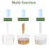 TIHOOD 60PCS Liquid Droppers with Clean Brush, 5ml Silicone and Plastic Eyedropper Pipettes with Bulb Tip