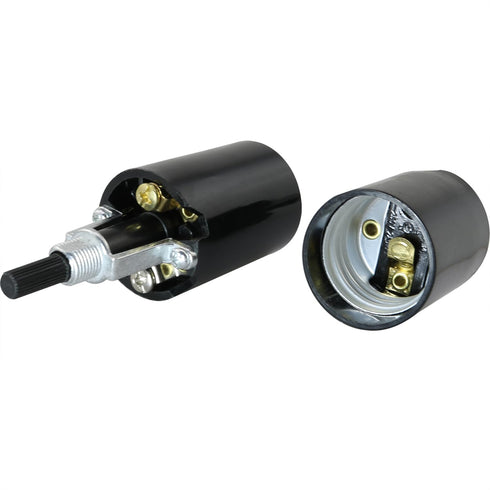 MEETOOT 2PCS E26 Black Rotary Switch Button Lamp Holder Suitable for Replacing Table/Floor Lamp