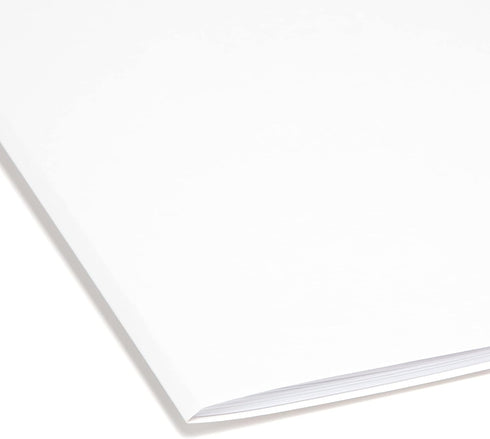 Smead File Folder, Reinforced 1/3-Cut Tab, Letter Size, White, 100 per Box