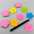 Mini Colorful Flower Shaped Sticky Notes, Cute Self-Stick Memo Pads Set for Office School (4 Pads 400 Sheets Total)