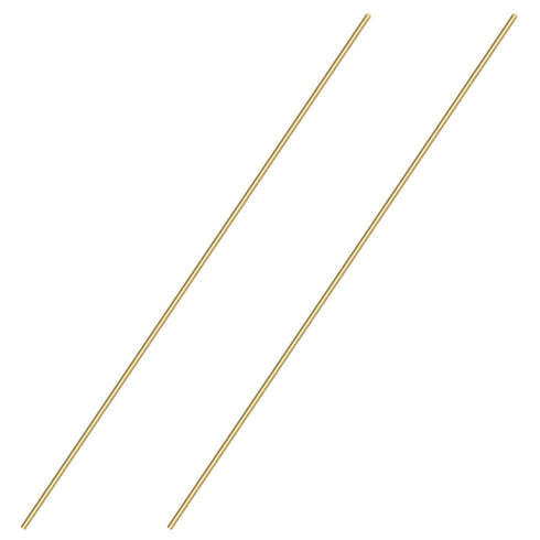 Brass Solid Round Rod Lathe Bar Stock, 1/8 Inch Diameter, 14 Inches Length (2 PCS)