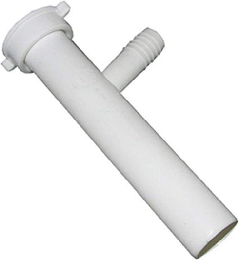LASCO 03-4331 White Plastic Tubular 1-1/2-Inch by 8-Inch Direct Connect Branch Tailpiece