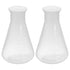 PATIKIL 500ml Plastic Erlenmeyer Flask, Clear, 2 Pack Wide Mouth Conical Flask for Laboratory