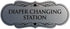 Signs ByLITA Designer Diaper Changing Station Sign(Brushed Silver) - Small