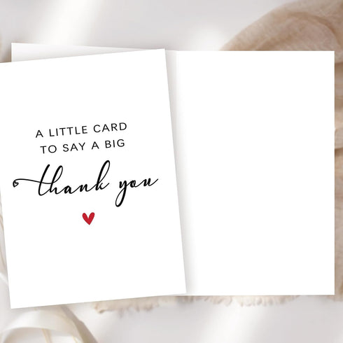 Zyulin Simple Thank You Card Gifts for Men Women, Appreciation Gifts for Teacher Boss, A Little Card to Say A Big Thank