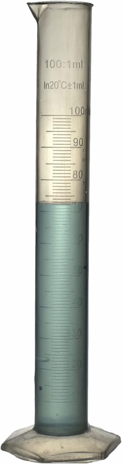 TN Lab 8-Pack Graduated Measuring Cylinder, 100ml Polypropylene