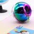 Rainbow Paper Clips Holder - Medium Holographic Paper Clip Dispensers, 100pcs 28mm Colorful Paperclips for Desk