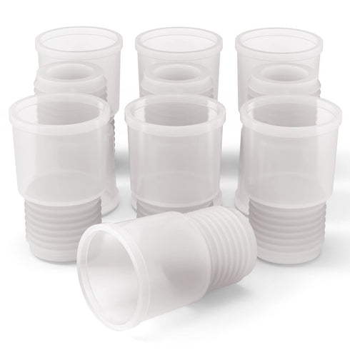 stonylab Silicone Stopper with Thread, 24# Natural Silicone Septum Stopper Fit for 24/40, 24/29 Outer Joint Lab Glassware, Sleeve Type, Pack of 10