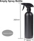 Plastic Spray Bottle 500ml Mister for Cleaning, Black Empty Spraying Bottles for Kitchen and Garden