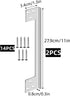 L-Shaped Security Reinforcement Striker Plates Stainless Steels Outswing Door Security Protector Door Latch Guard Extra Security Home Security Door Latch Cover to Block Access Silver (11in-2pcs)