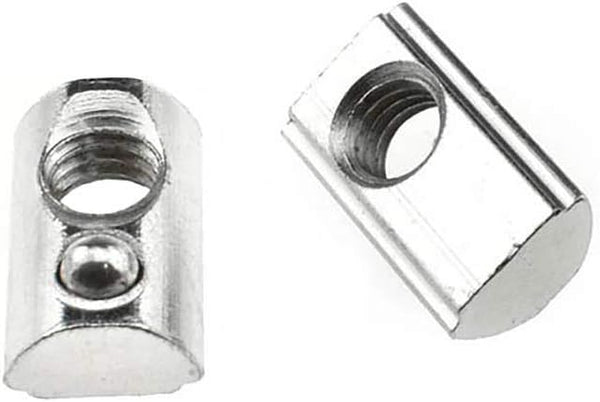 2020 Series M5 T Slot Nuts Roll-in Spring Ball Loaded Elastic Nuts, 15 Pack Carbon Steel for 3D Printer