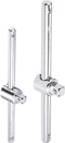 uxcell 1/4" and 3/8" Drive Sliding Wrench, Breaker Bar T-Handle Socket Hand Tool, 2pcs