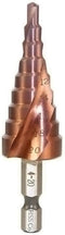 Meichoon Step Drill Bit 4-20mm HSS M35 Co Spiral Groove Hex Shank, Multi-Functional Drilling Tool