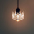 7.08 Inch TEHAUX Crystal Crown Pendant Lamp Accessory, Metal and Glass Chandelier Decoration for Ceiling Light Fixture
