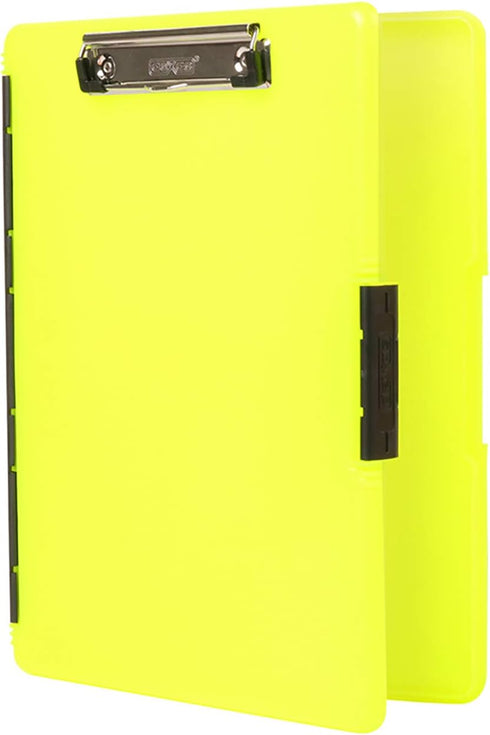 Dexas Slimcase 2 Storage Clipboard, Neon Yellow, Office Supplies Clipboards for Organizing, A4 Holder
