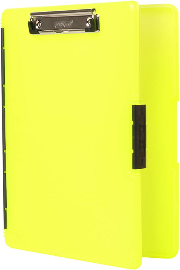 Dexas Slimcase 2 Storage Clipboard, Neon Yellow, Office Supplies Clipboards for Organizing, A4 Holder