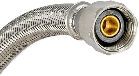 Eastman 20 Inch Steel-Flex Faucet Connector, 1/2 Inch FIP x 1/2 Inch Compression, 48027