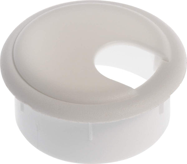 Hillman White Capped Computer Desk Grommet - Fits 1-3/4" Hole (59331)