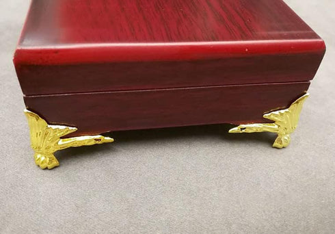 24 PCS Antique Brass Box Metal Feet Legs for Small Wood Jewelry Crafts Case, Storage Corner Protector Feet for Boxes