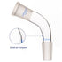 Glass 105 Degree Distillation Adapter, Borosilicate Glass Bent Adapter with 24/40 Joints for Laboratory Lab Supply