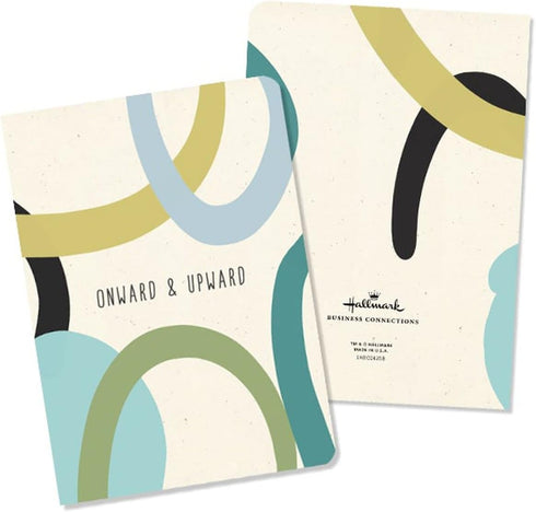 Hallmark Business Assorted Lined Notebooks, 9 Pack (Onward & Upward, 3 Designs) for Employee Gifts